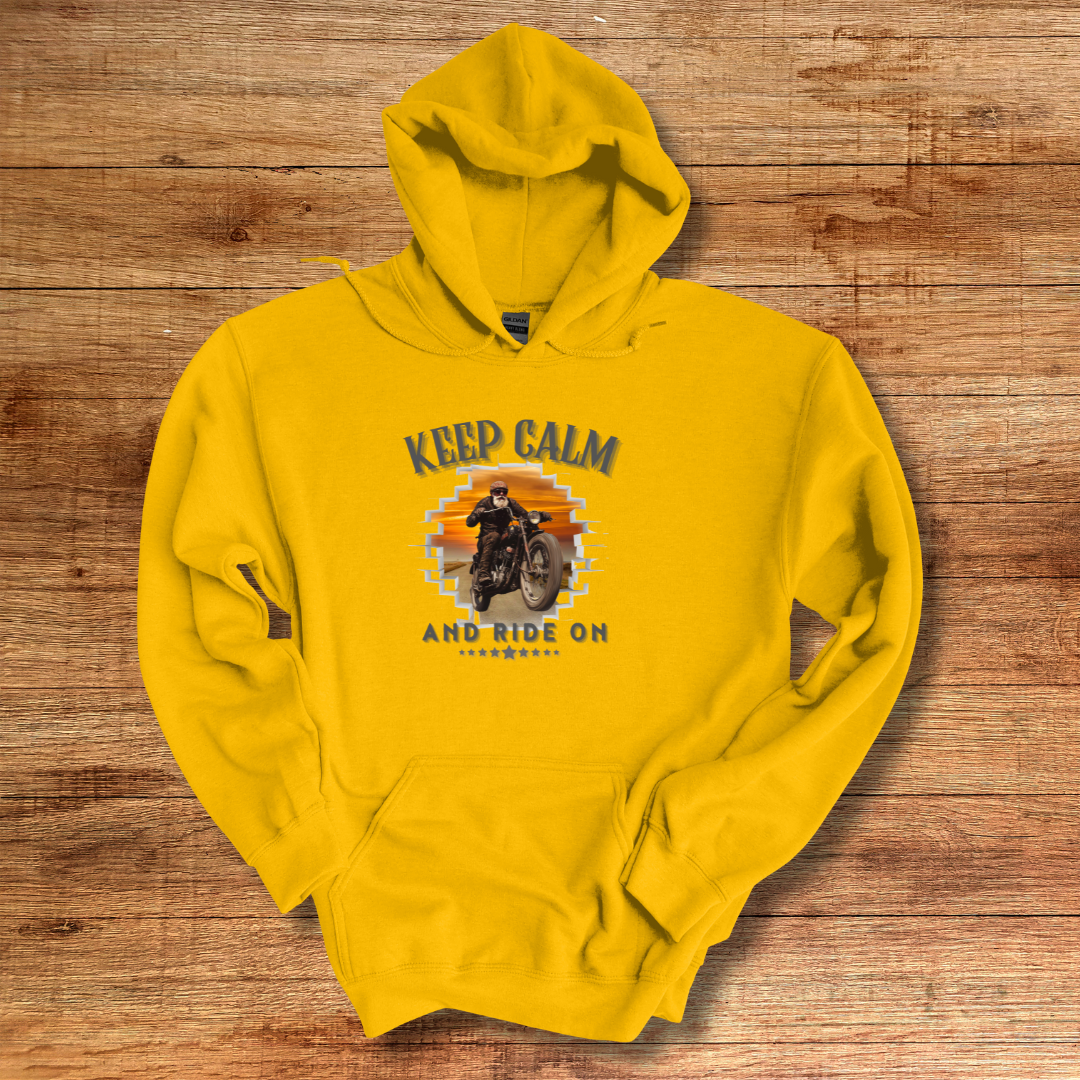 Keep Calm and Ride On Long-Sleeve Hoodie