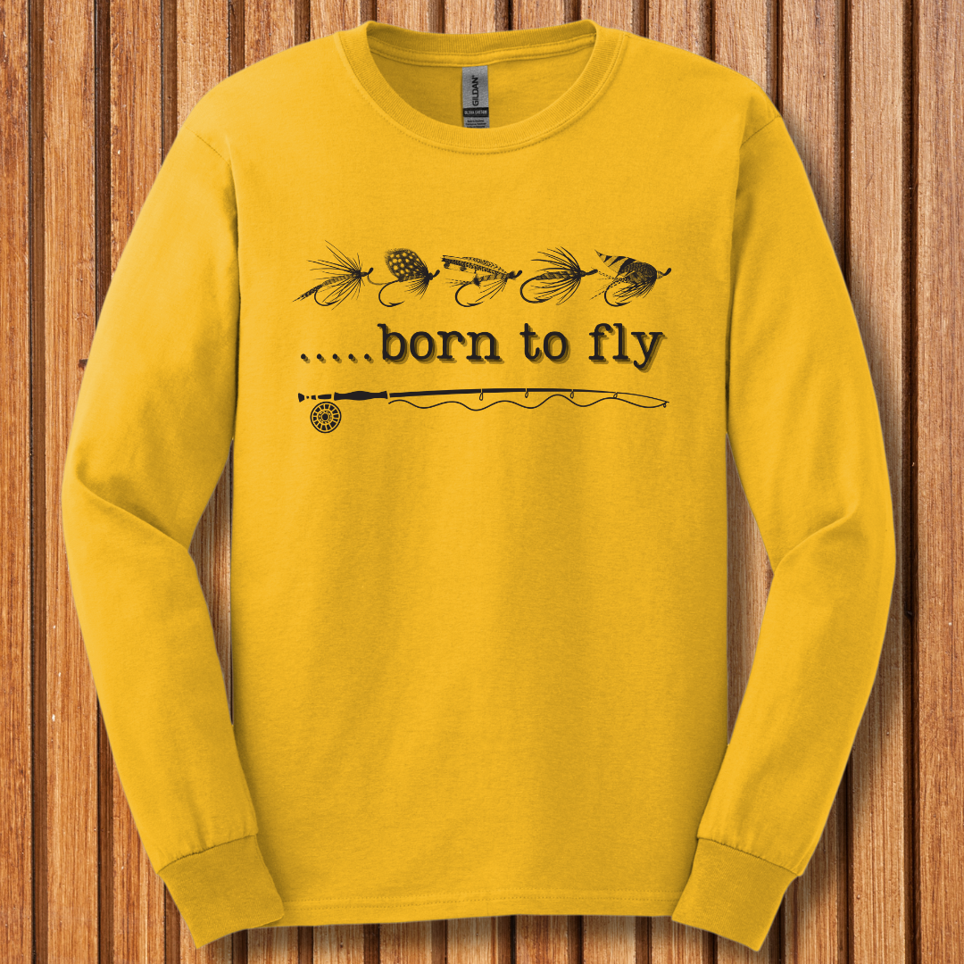Born to Fly Long Sleeve Tee | Fly Fishing Gifts