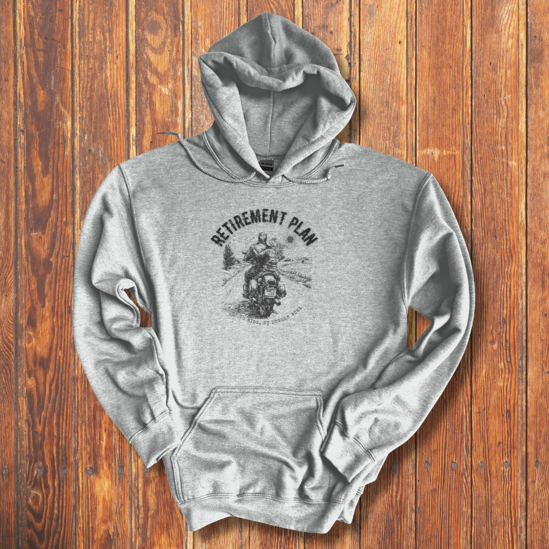 Biker Retirement Plan Long-Sleeve Hoodie | Retirement Gift