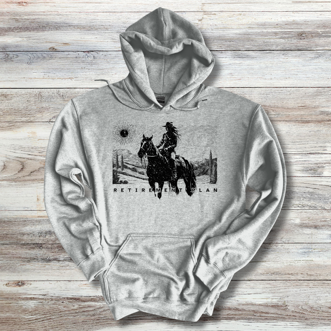 Horseback Retirement Plan Female Long-Sleeve Hoodie