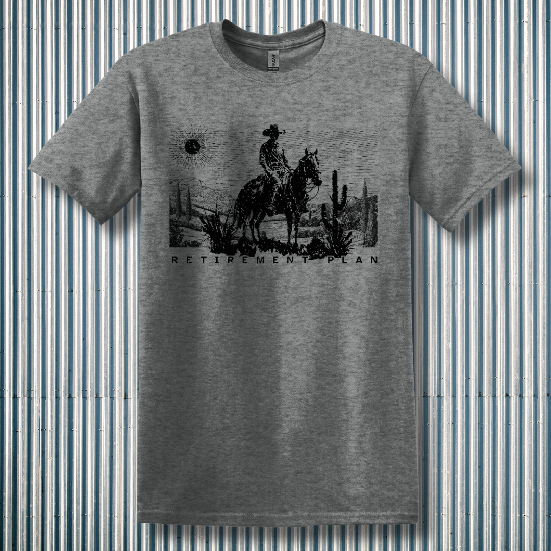 Horseback Retirement Plan Male T-Shirt