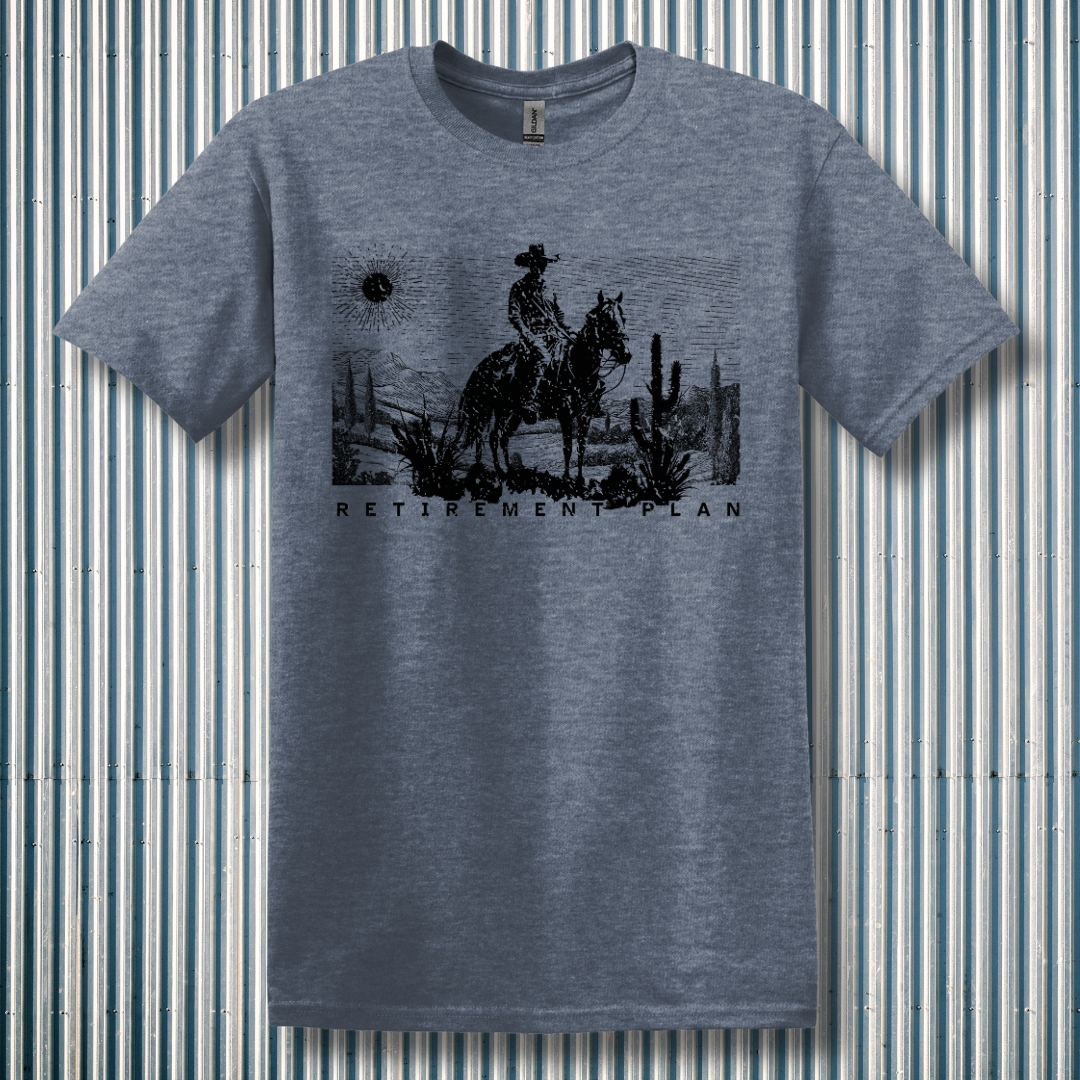 Horseback Retirement Plan Male T-Shirt