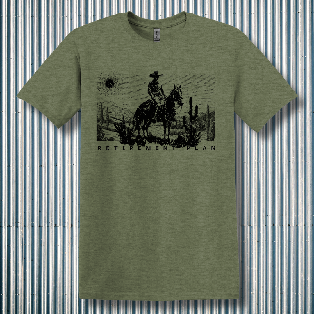 Horseback Retirement Plan Male T-Shirt