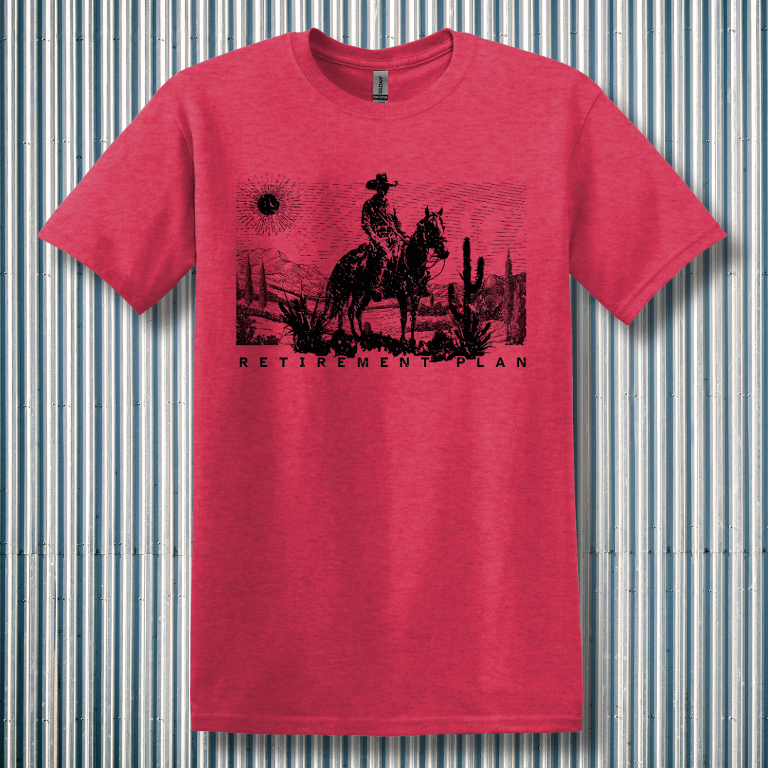 Horseback Retirement Plan Male T-Shirt