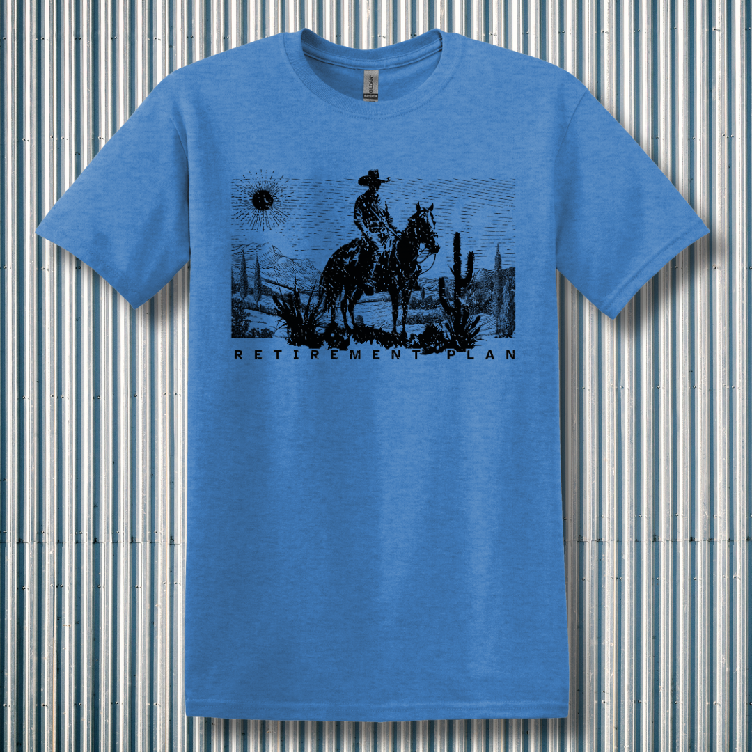 Horseback Retirement Plan Male T-Shirt