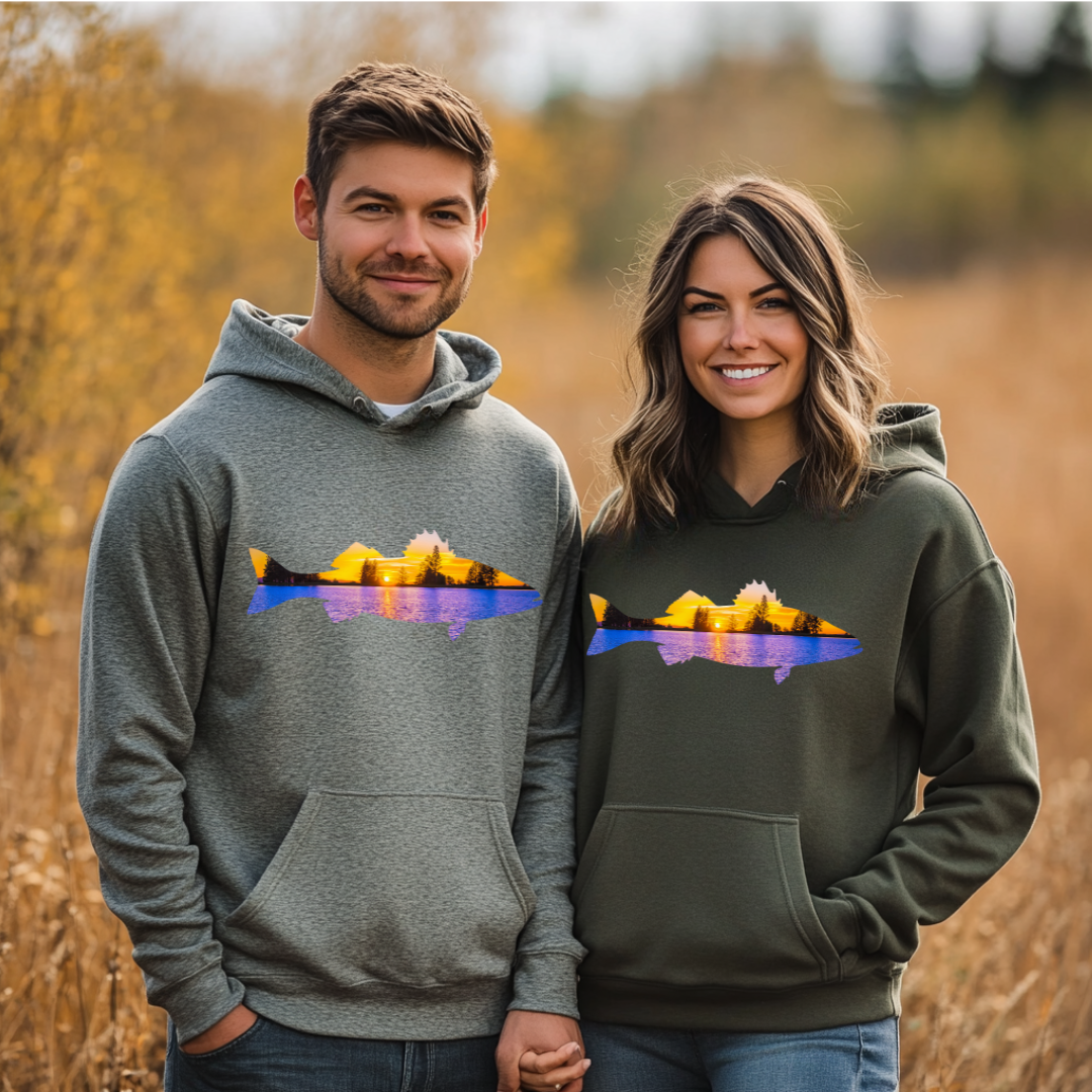 Largemouth Bass Sunset Long-Sleeve Hoodie