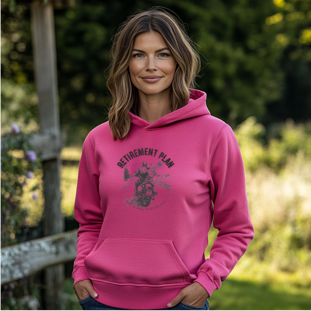 Biker Retirement Plan Long-Sleeve Hoodie | Retirement Gift