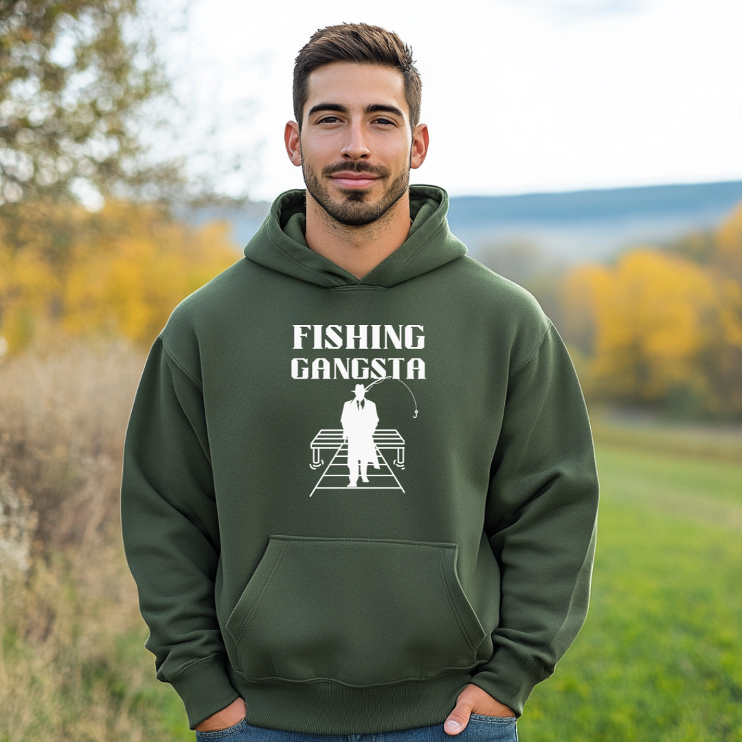 Fishing Gangsta Long-Sleeve Hoodie