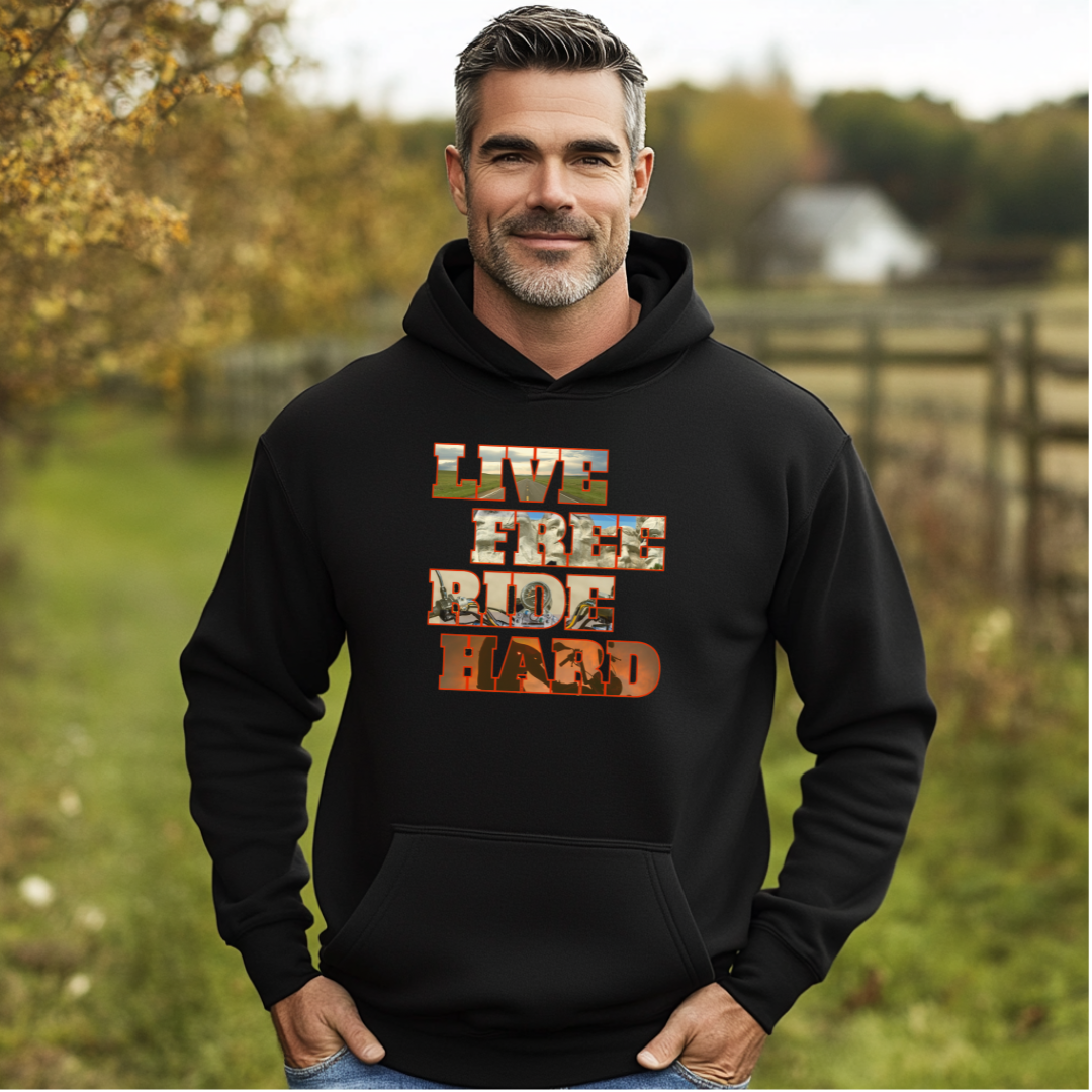 Live Free Ride Hard Long-Sleeve Hoodie