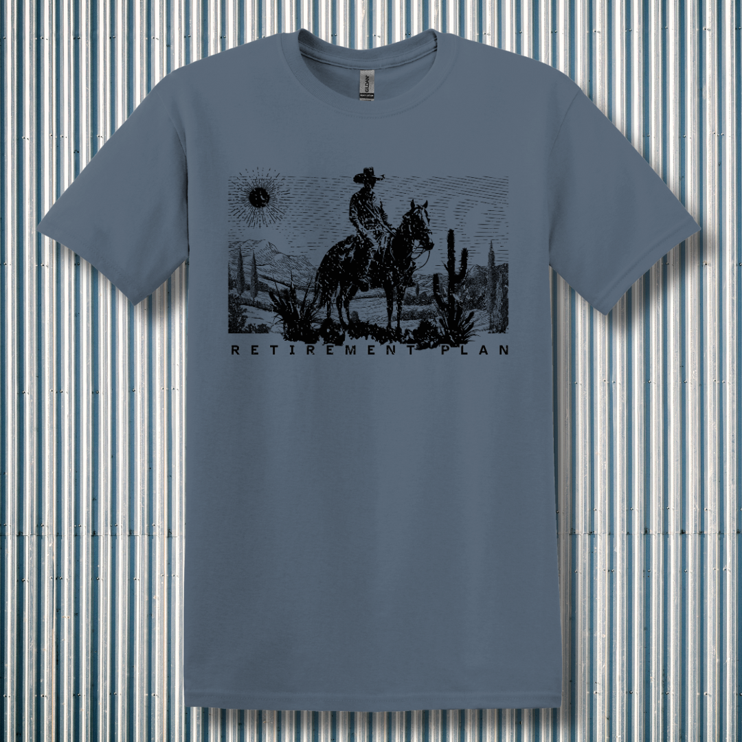 Horseback Retirement Plan Male T-Shirt
