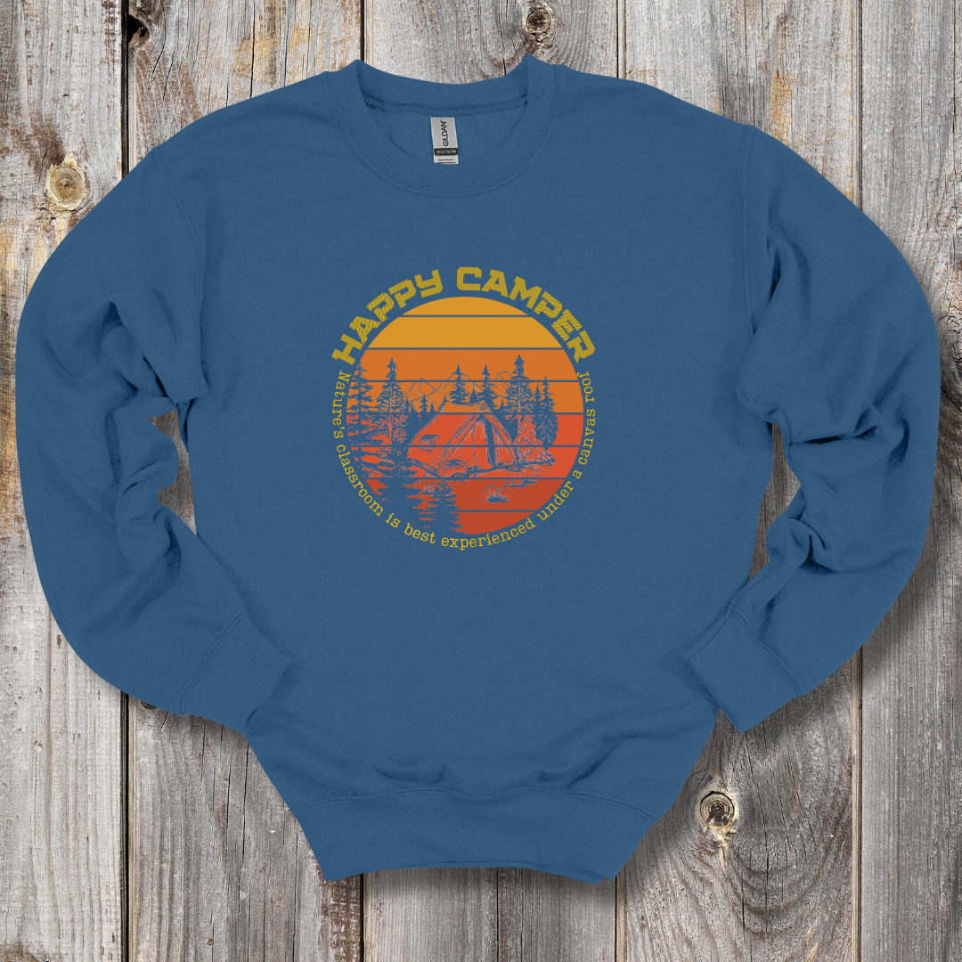 Happy Camper Sweatshirt | Camping Gift Ideas