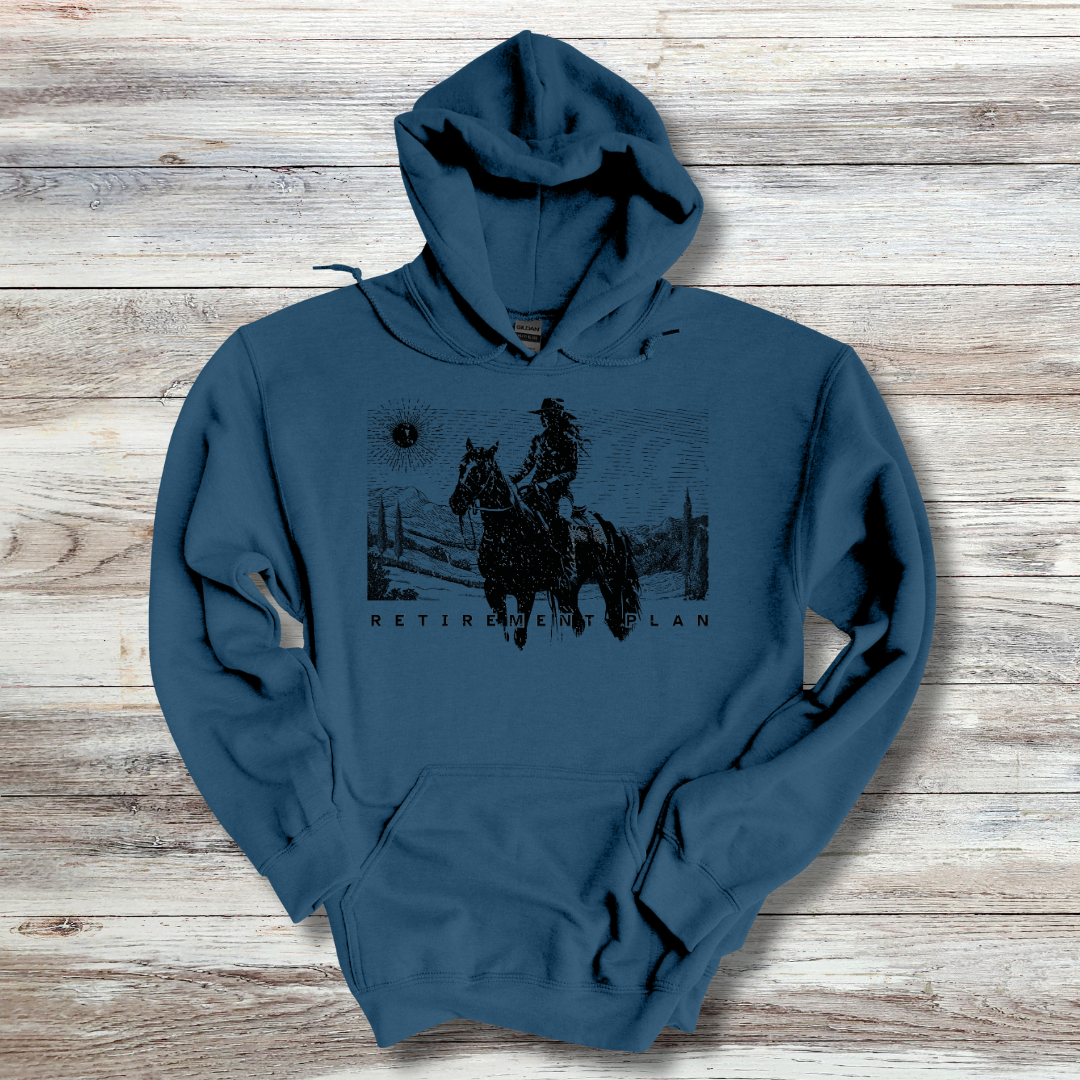 Horseback Retirement Plan Female Long-Sleeve Hoodie