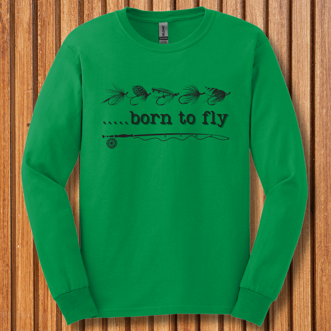 Born to Fly Long Sleeve Tee | Fly Fishing Gifts