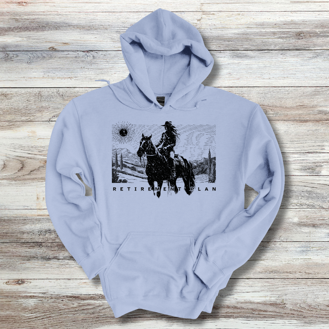 Horseback Retirement Plan Female Long-Sleeve Hoodie