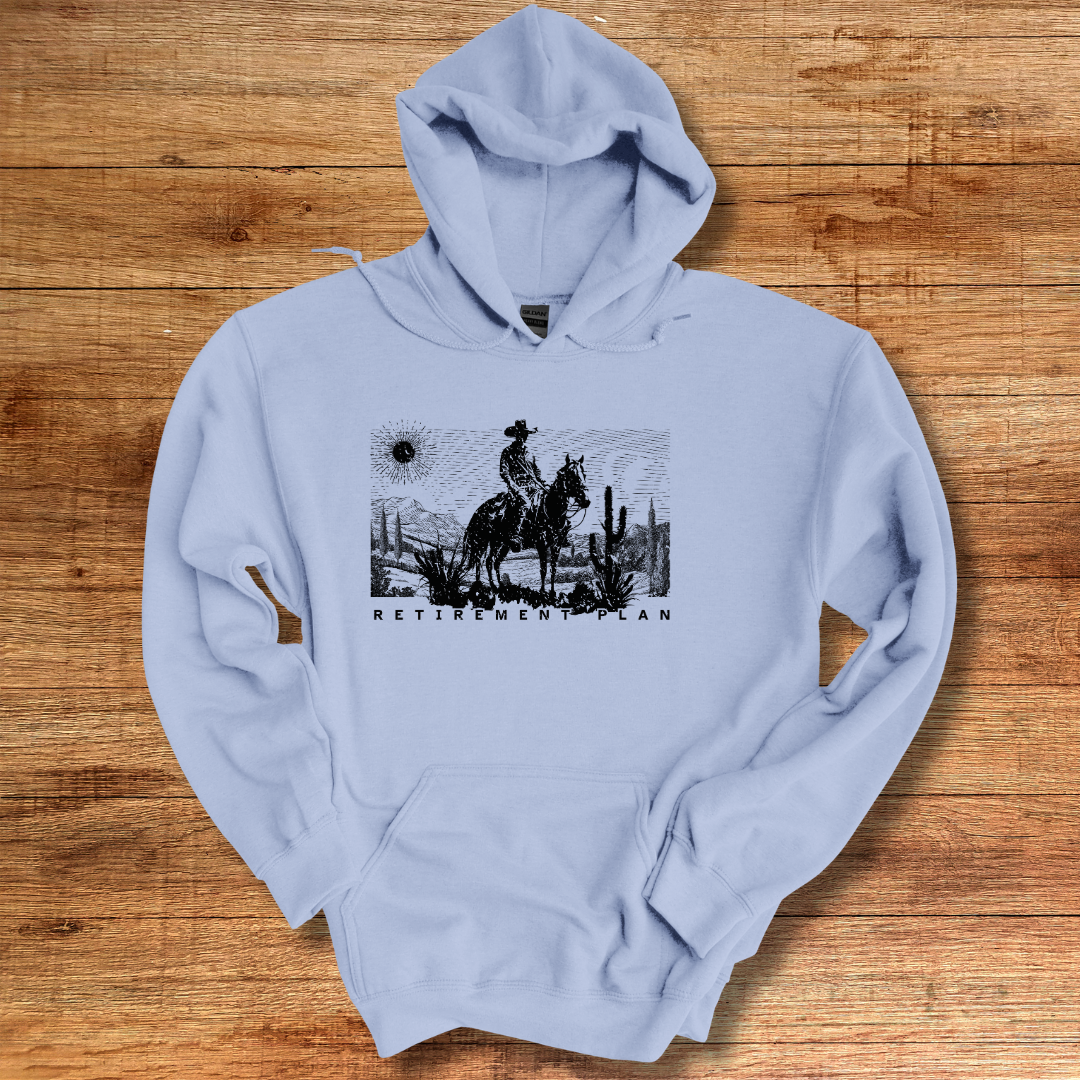 Horseback Retirement Plan Male Long-Sleeve Hoodie