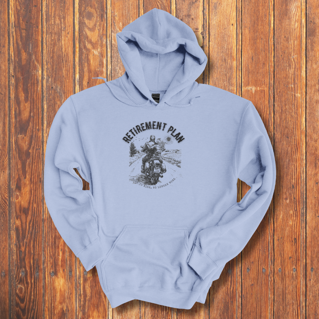 Biker Retirement Plan Long-Sleeve Hoodie | Retirement Gift