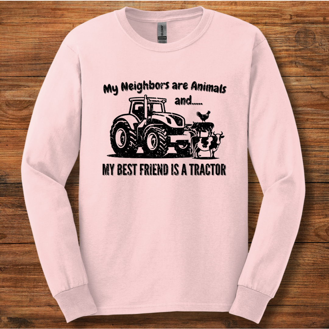 My Neighbors Are Animals Long Sleeve Tee | Farmer Gift