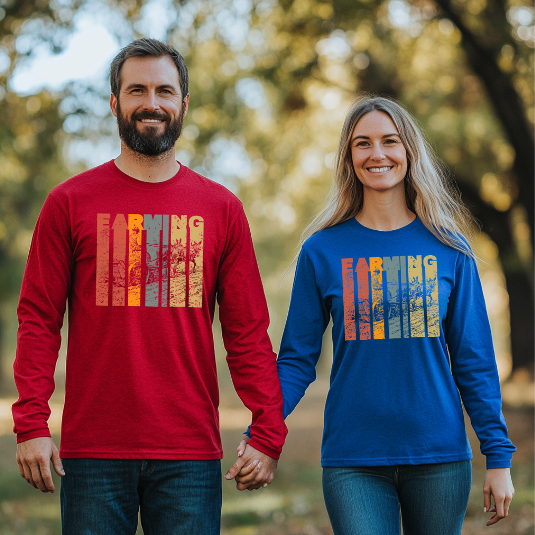 Farming Grunge Long Sleeve Tee | Gift Ideas for Farmers