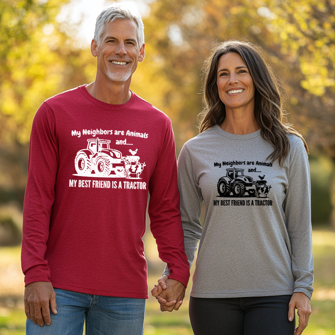 My Neighbors Are Animals Long Sleeve Tee | Farmer Gift