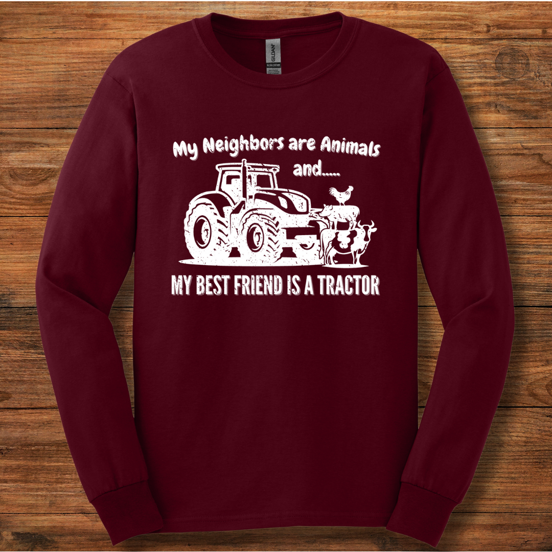 My Neighbors Are Animals Long Sleeve Tee | Farmer Gift