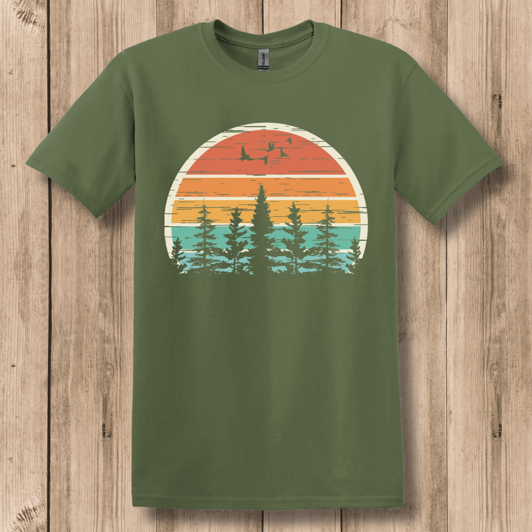 Nature Retro Vibe T-Shirt | Camping Gift Ideas