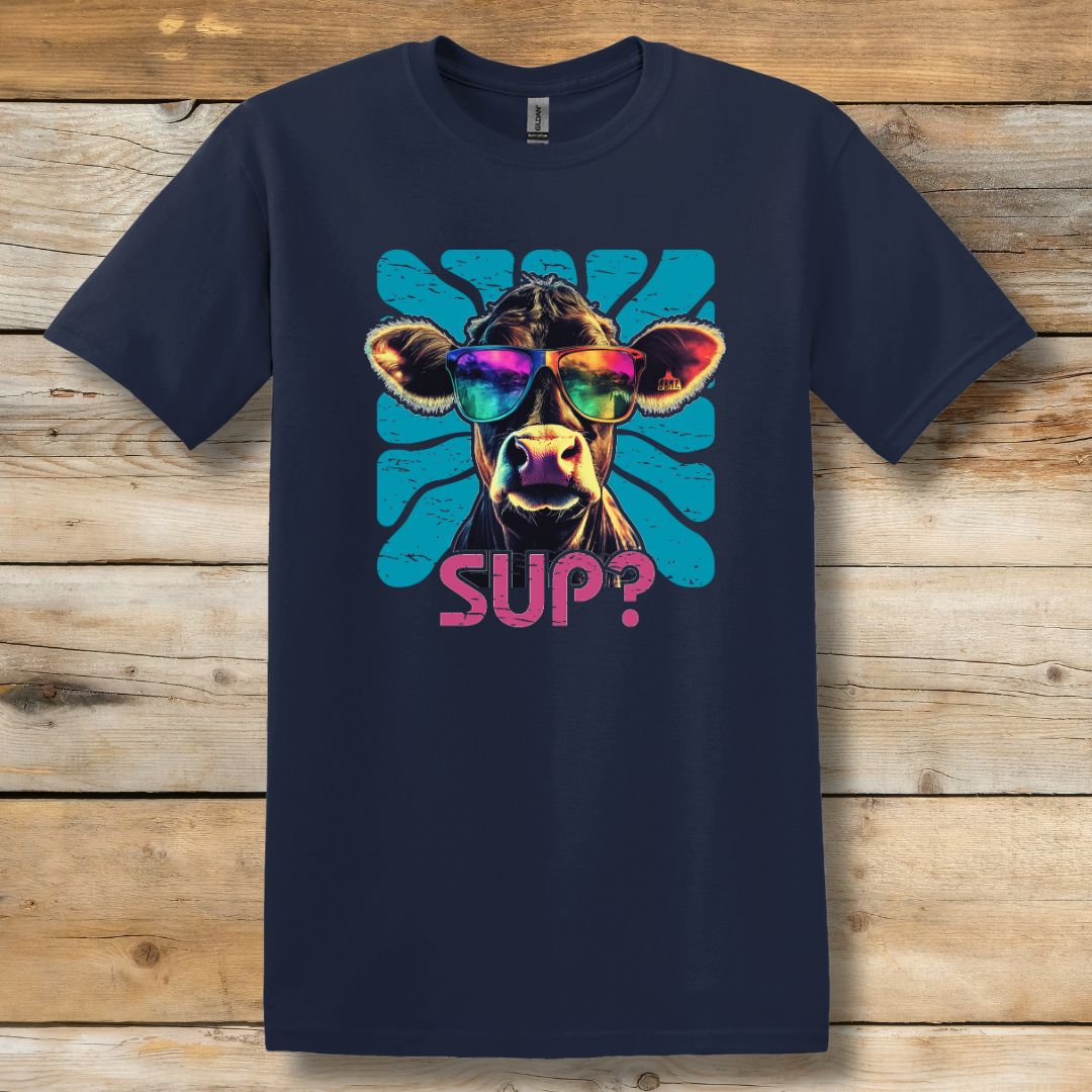 Cow Sup? T-Shirt | Farmer T-Shirts Funny