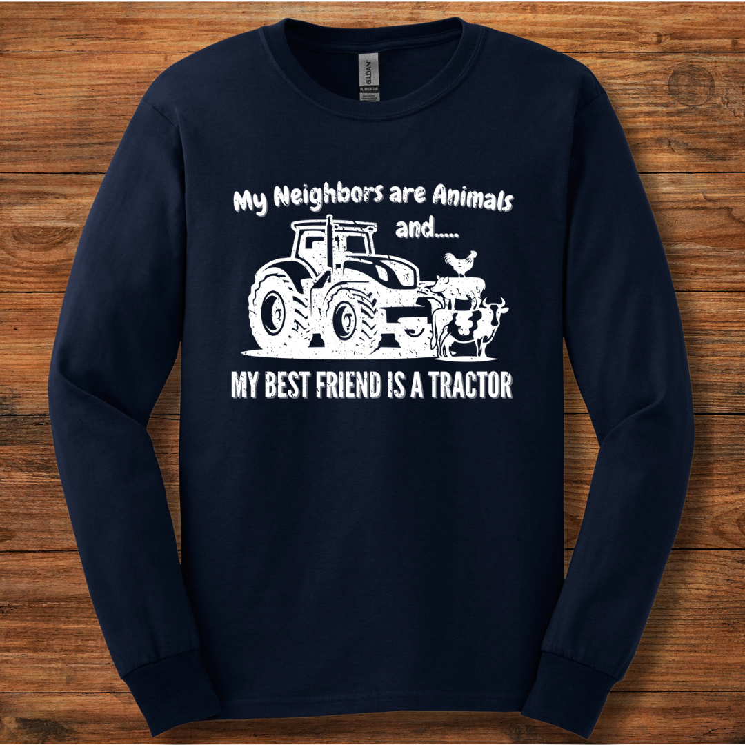 My Neighbors Are Animals Long Sleeve Tee | Farmer Gift