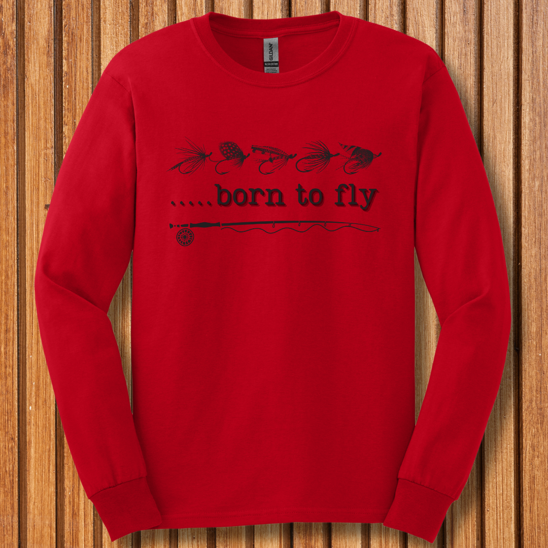 Born to Fly Long Sleeve Tee | Fly Fishing Gifts