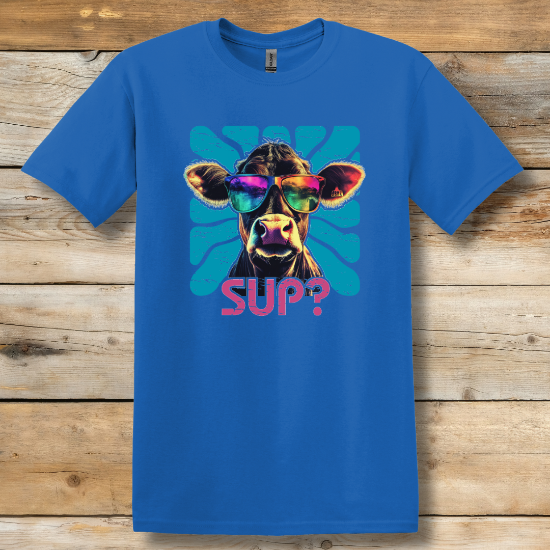 Cow Sup? T-Shirt | Farmer T-Shirts Funny