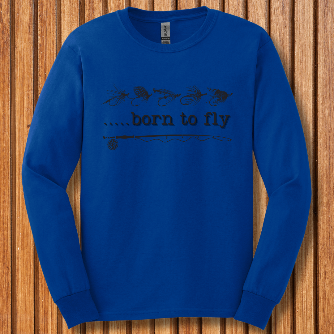 Born to Fly Long Sleeve Tee | Fly Fishing Gifts