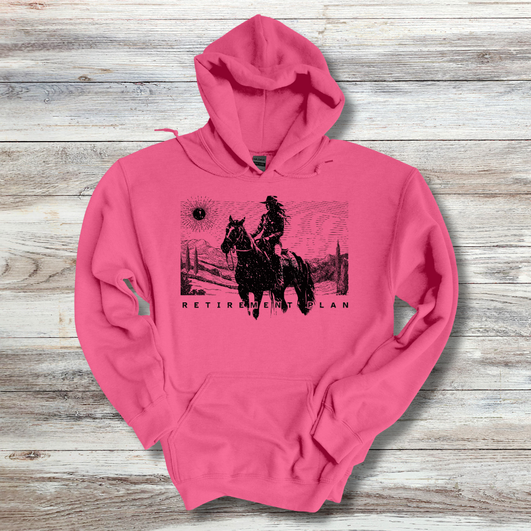 Horseback Retirement Plan Female Long-Sleeve Hoodie