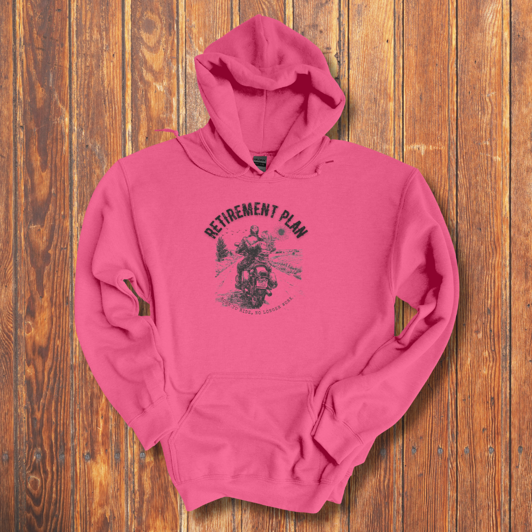 Biker Retirement Plan Long-Sleeve Hoodie | Retirement Gift