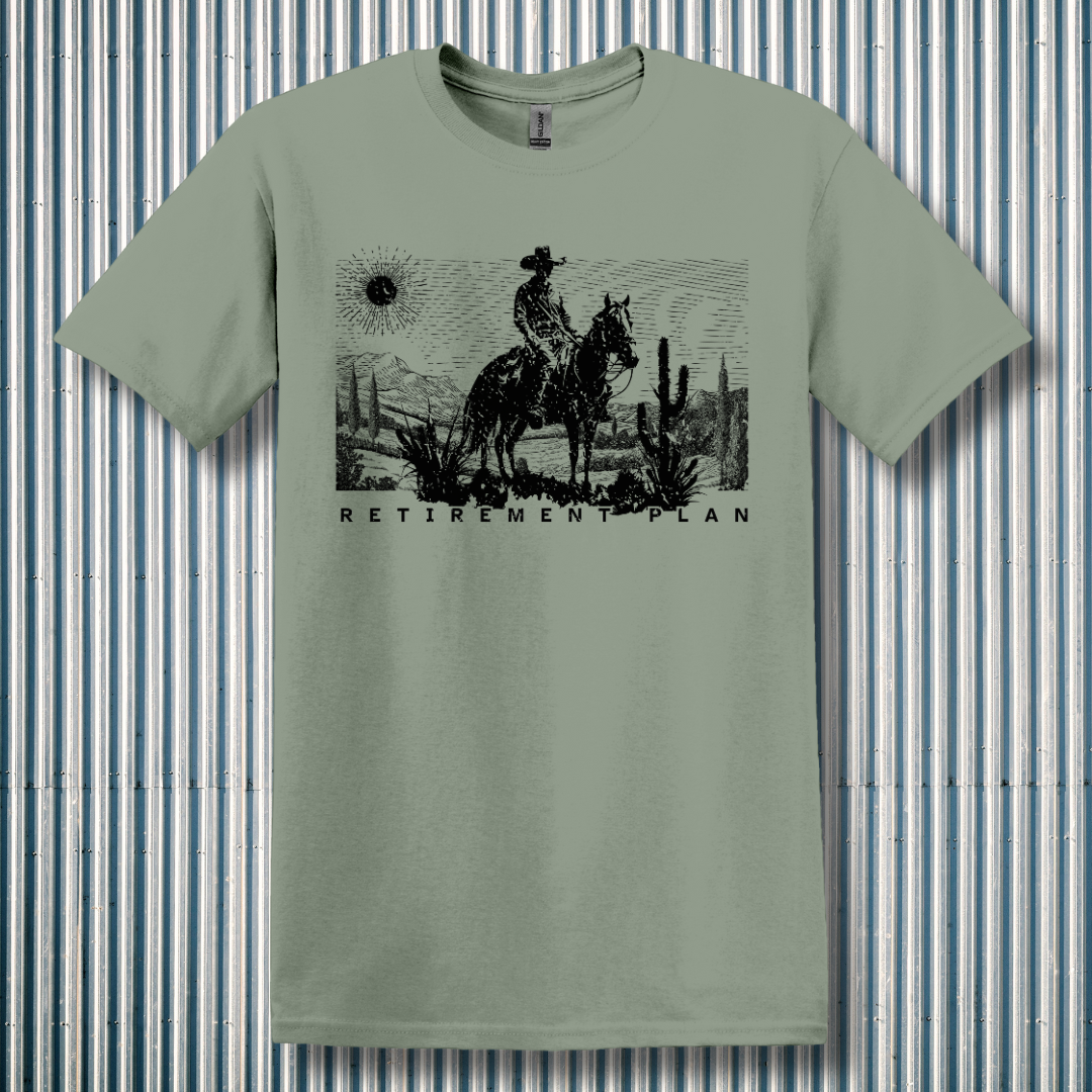 Horseback Retirement Plan Male T-Shirt