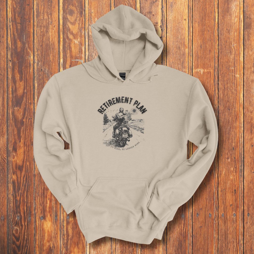 Biker Retirement Plan Long-Sleeve Hoodie | Retirement Gift