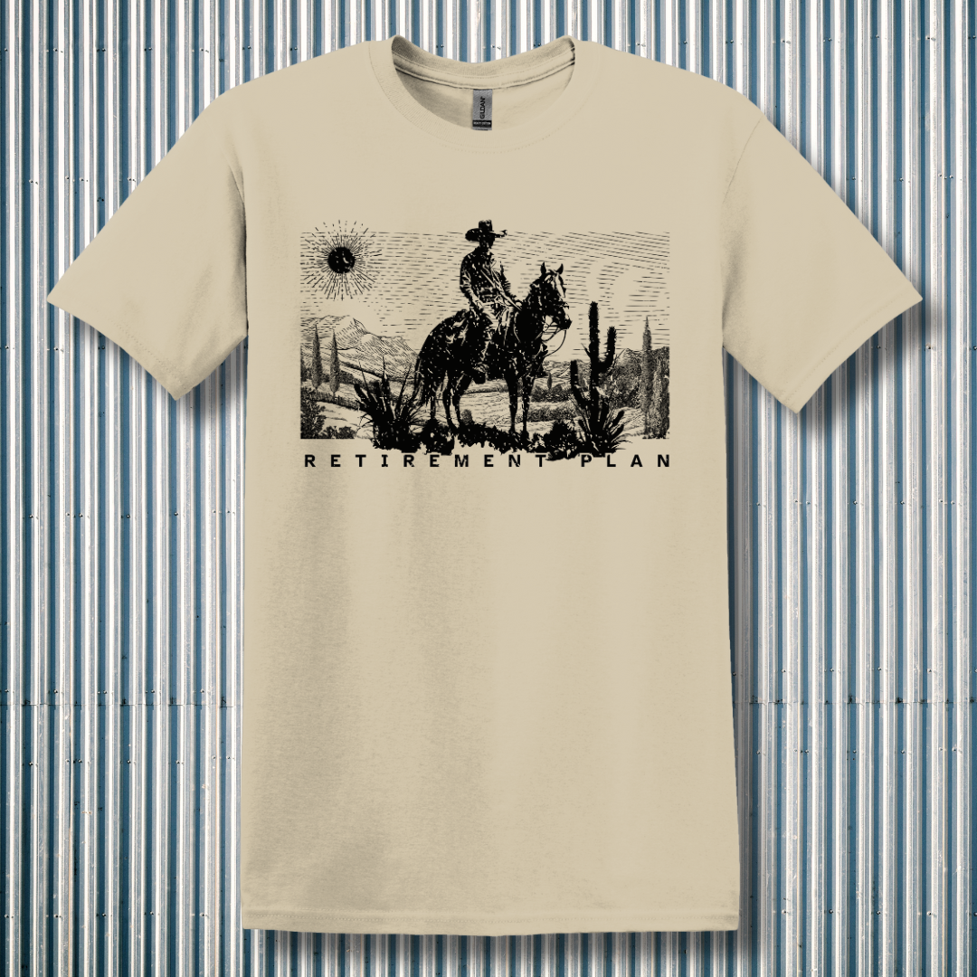 Horseback Retirement Plan Male T-Shirt