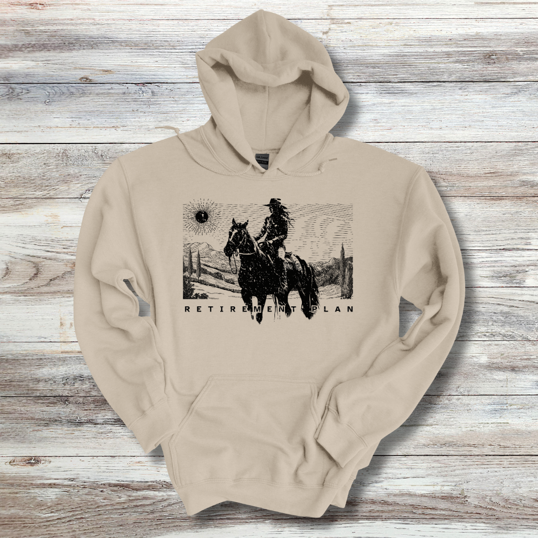 Horseback Retirement Plan Female Long-Sleeve Hoodie