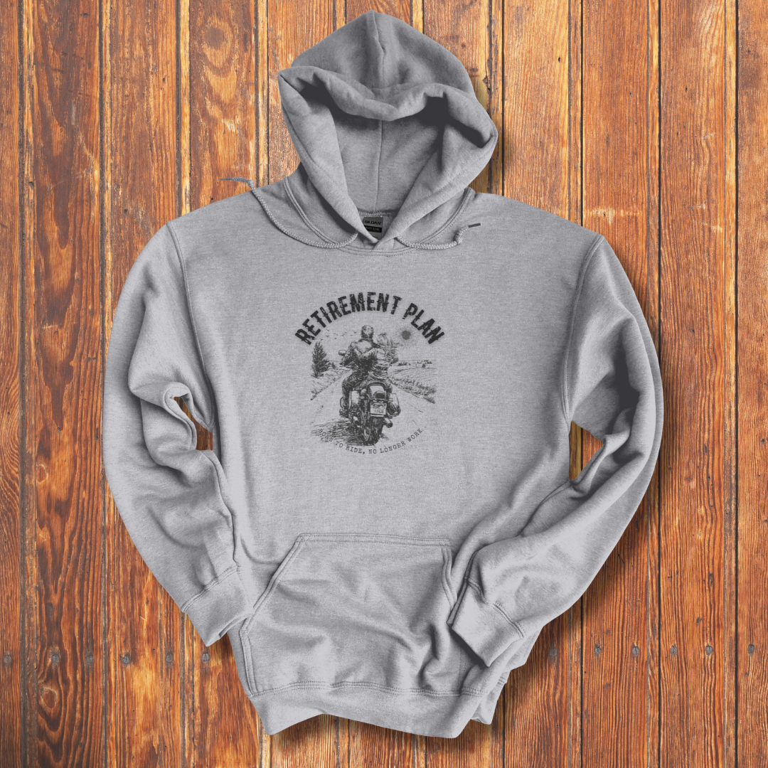 Biker Retirement Plan Long-Sleeve Hoodie | Retirement Gift