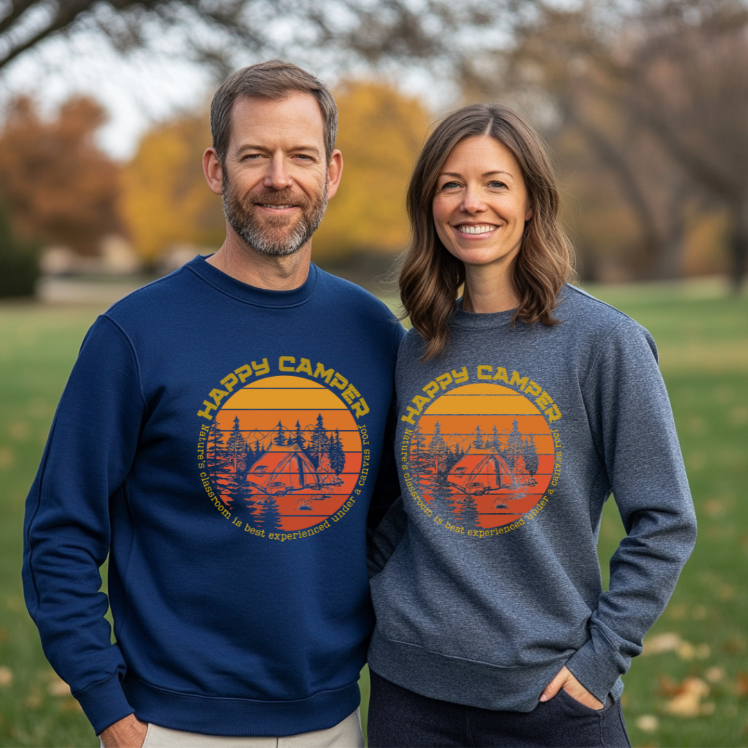 Happy Camper Sweatshirt | Camping Gift Ideas