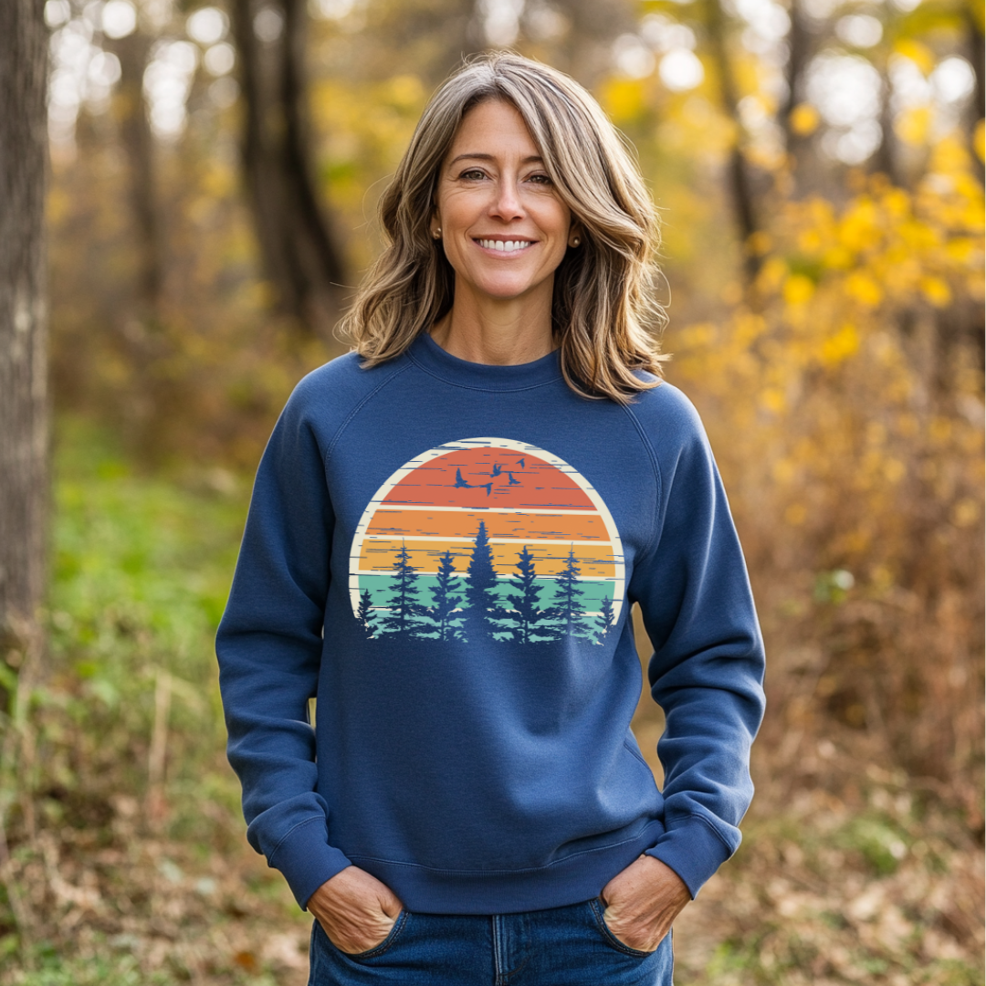 Nature Retro Vibe Sweatshirt | Camping Gift Ideas
