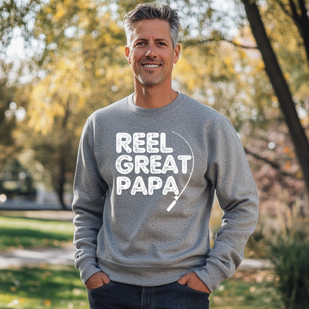 Reel Great Papa Fishing Sweatshirt