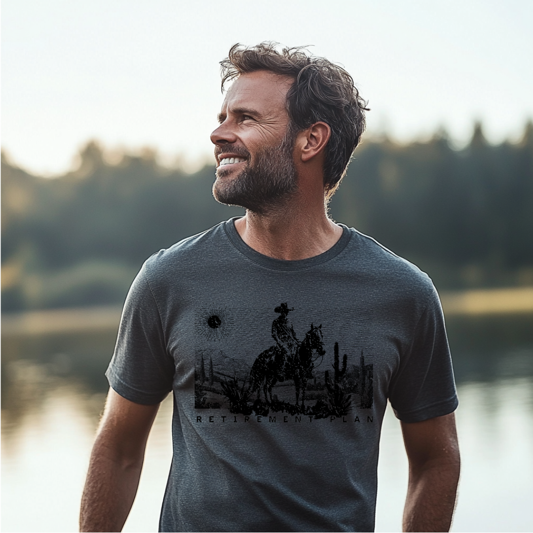 Horseback Retirement Plan Male T-Shirt
