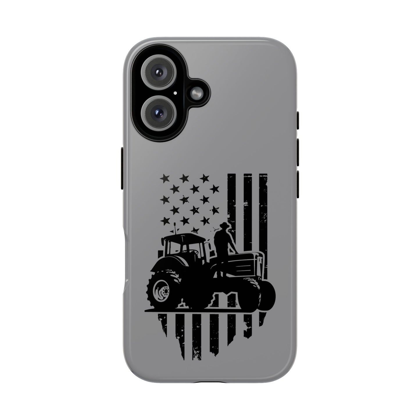 Cell Phone Case | USA Tractor, Distressed Flag | For iPhone, Samsung Galaxy, and Google Pixel