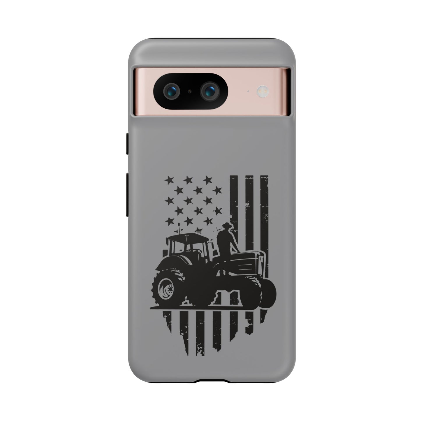 Cell Phone Case | USA Tractor, Distressed Flag | For iPhone, Samsung Galaxy, and Google Pixel