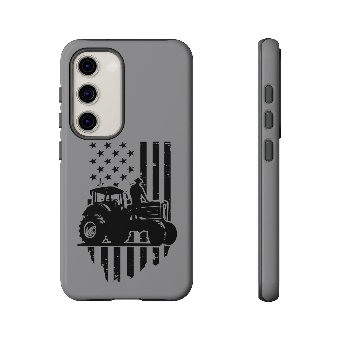 Cell Phone Case | USA Tractor, Distressed Flag | For iPhone, Samsung Galaxy, and Google Pixel