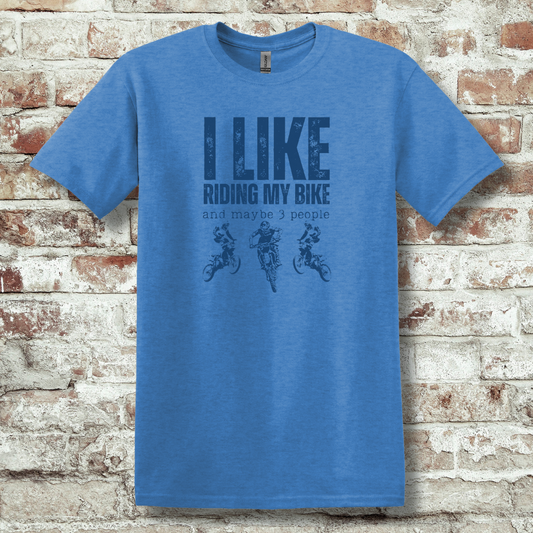 This is image of  I Like Riding My Bike, Dirt Bike Version, T-Shirt version 9