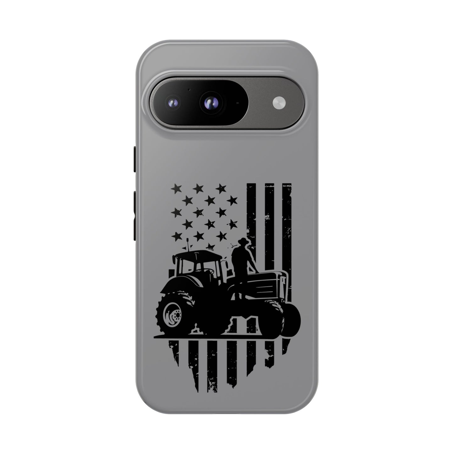 Cell Phone Case | USA Tractor, Distressed Flag | For iPhone, Samsung Galaxy, and Google Pixel