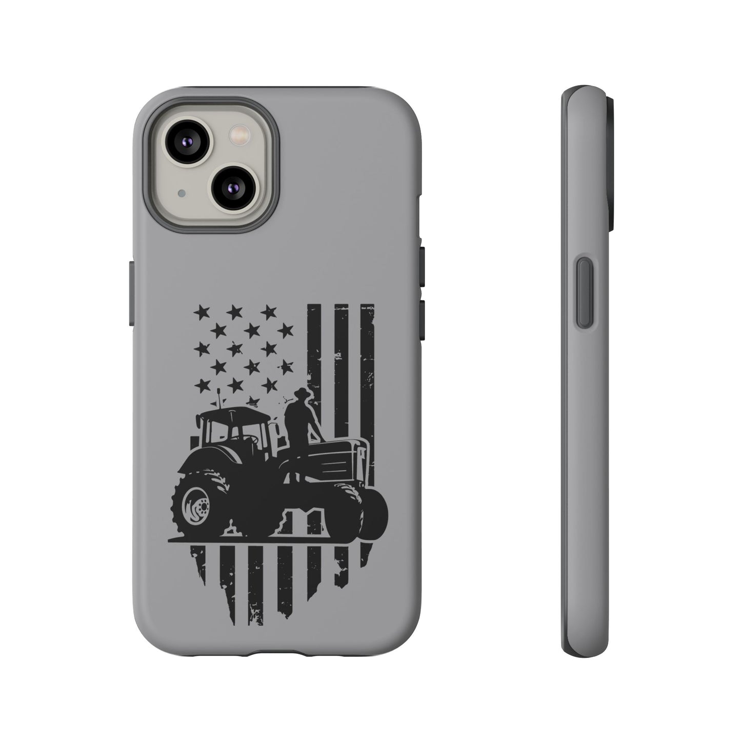 Cell Phone Case | USA Tractor, Distressed Flag | For iPhone, Samsung Galaxy, and Google Pixel