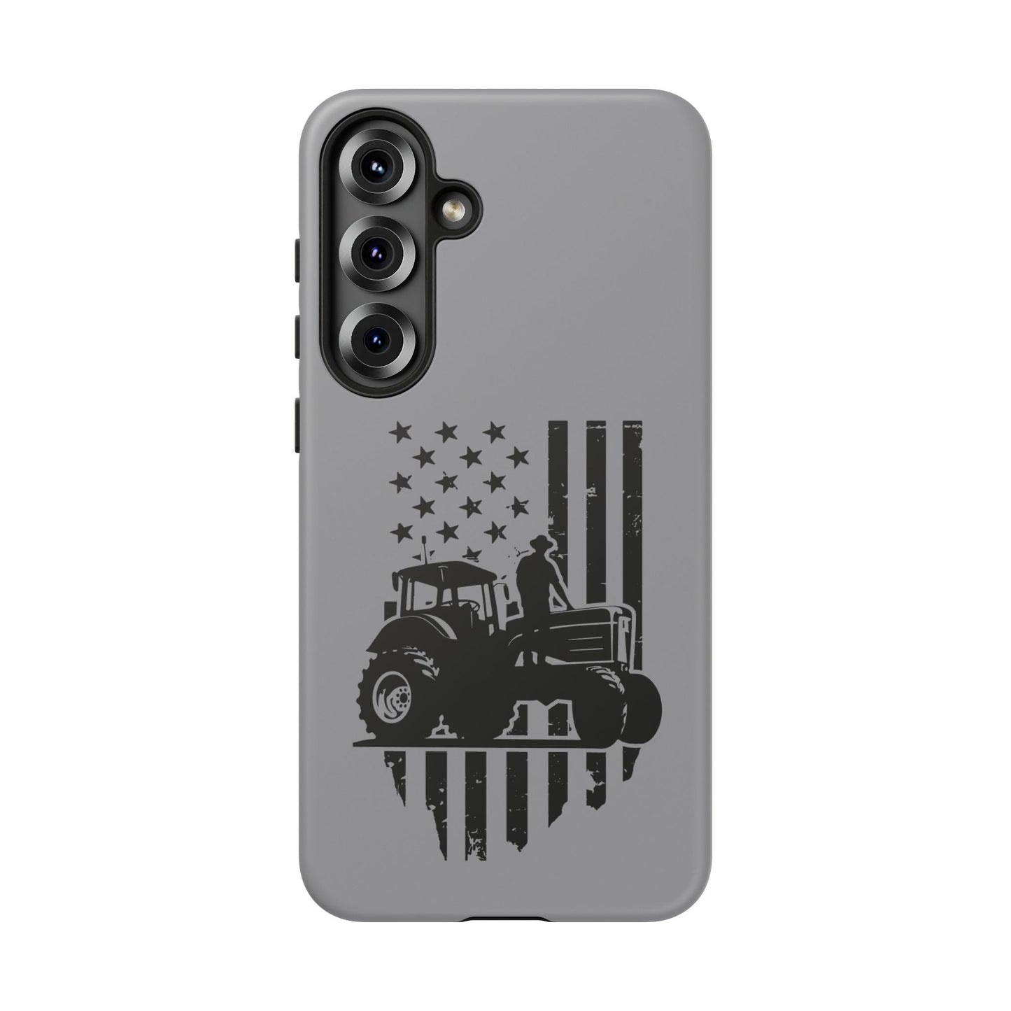 Cell Phone Case | USA Tractor, Distressed Flag | For iPhone, Samsung Galaxy, and Google Pixel