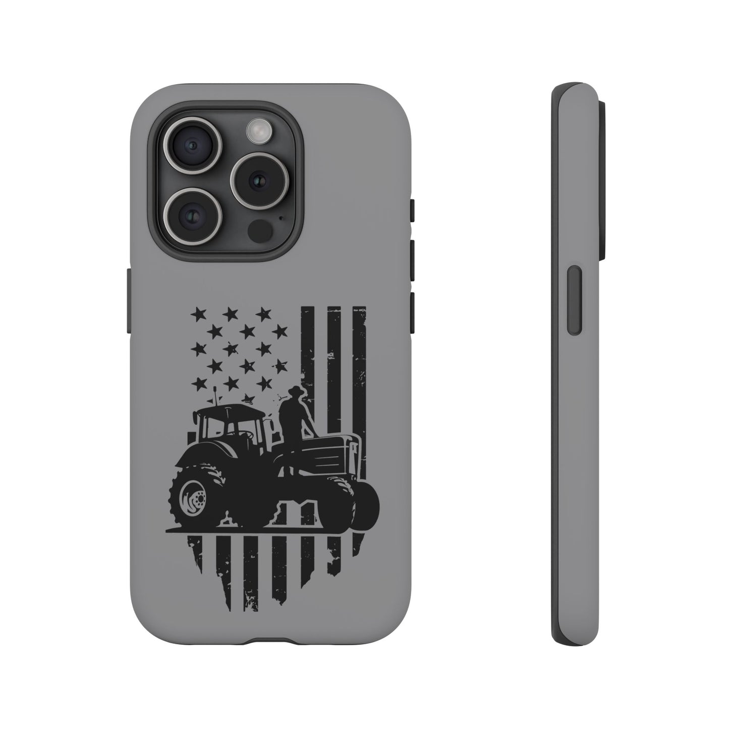 Cell Phone Case | USA Tractor, Distressed Flag | For iPhone, Samsung Galaxy, and Google Pixel