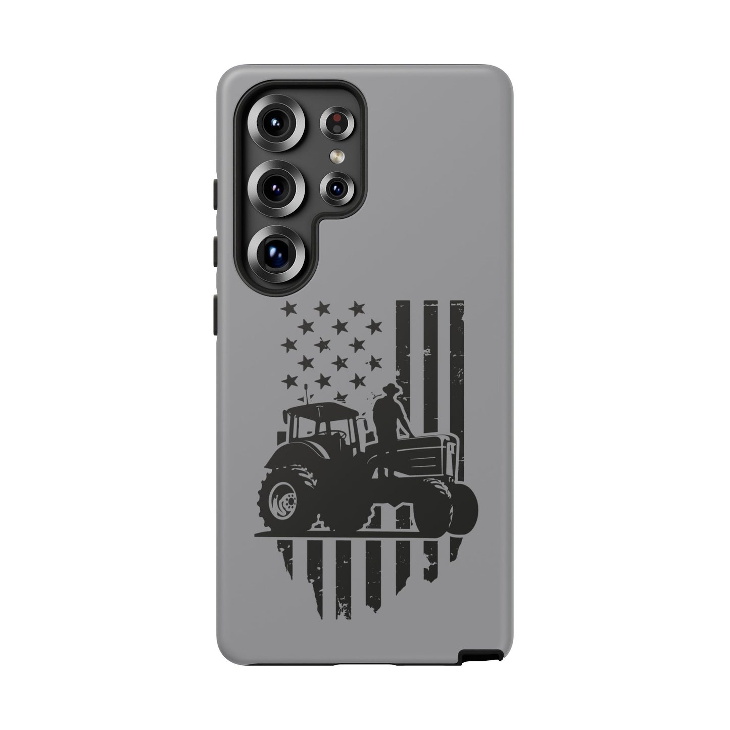 Cell Phone Case | USA Tractor, Distressed Flag | For iPhone, Samsung Galaxy, and Google Pixel